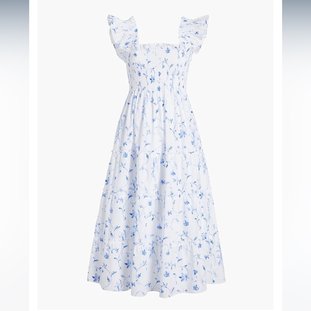 Hill House Home Ellie Dress in Blue Botanical